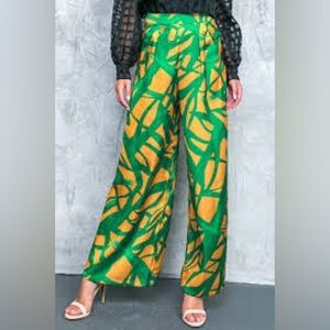 Flying Tomato Patterned Wide Leg Trousers